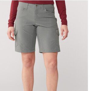 Kuhl Freeflex 10” Cargo Shorts Women gray hiking pockets grey long quick dry 8